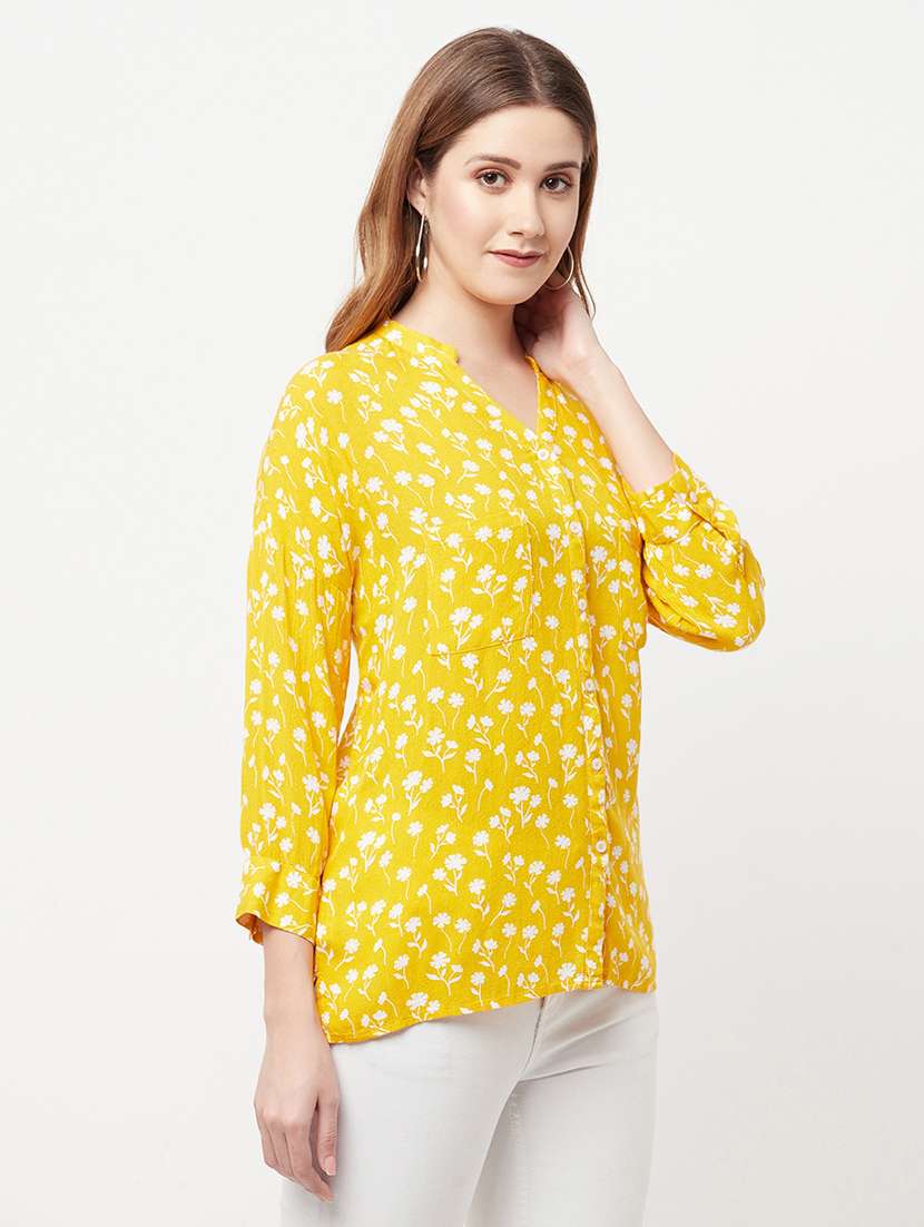 yellow viscose regular shirt - 21248032 -  Standard Image - 2