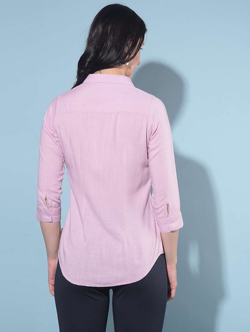 pink viscose regular shirt - 21248117 -  Standard Image - 2
