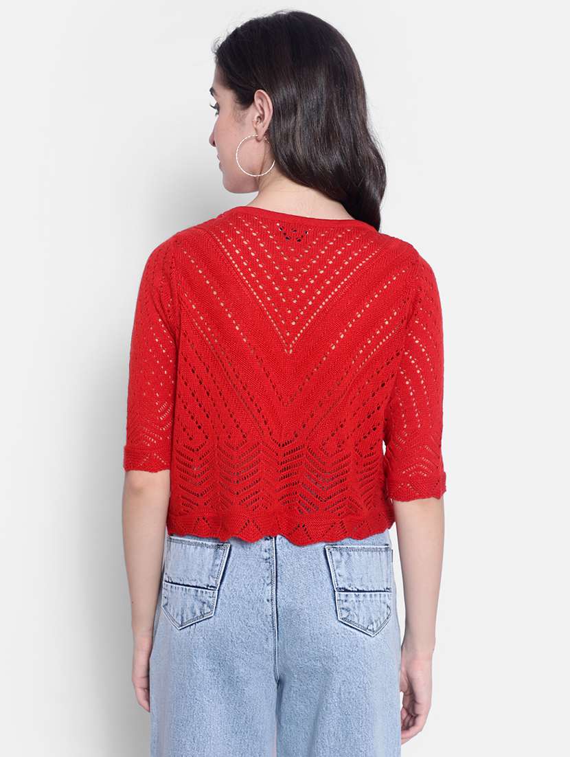 red acrylic pullover - 21248127 - Standard Image - 2