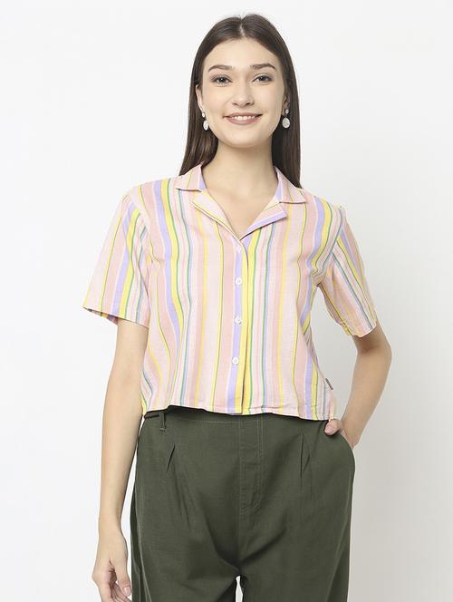 women printed regular fit top - 21248165 - Standard Image - 0
