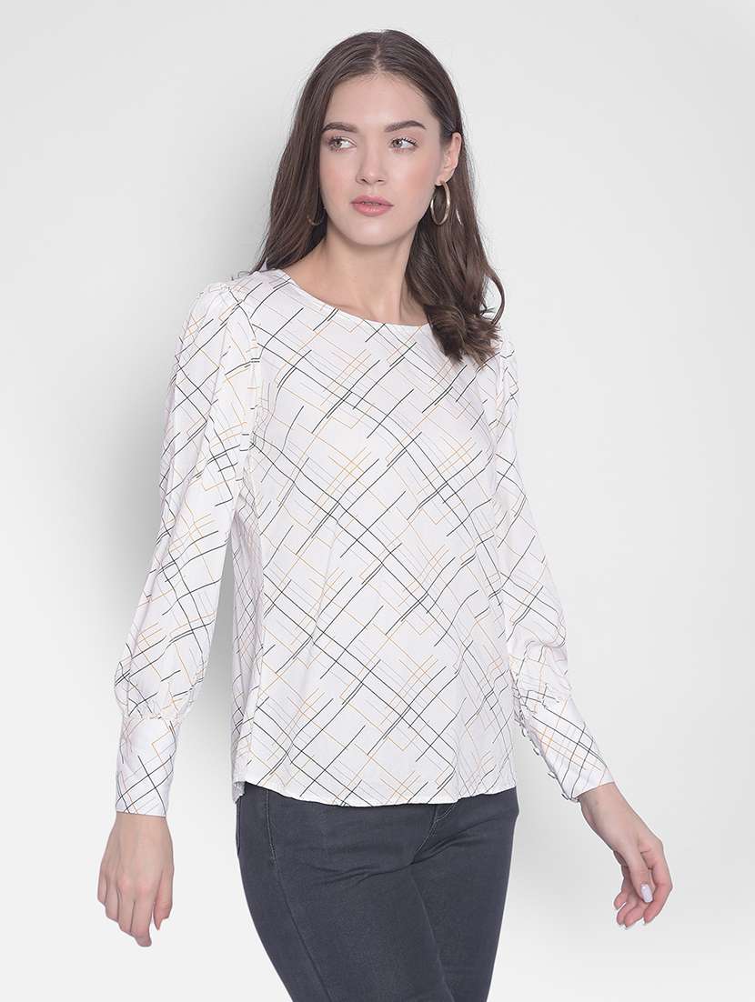 white viscose regular top - 21248173 - Standard Image - 2