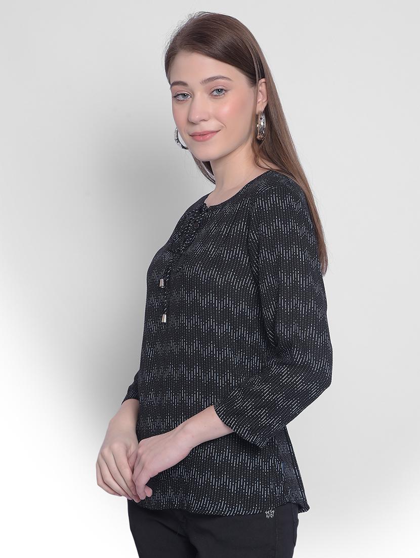 black viscose regular top - 21248178 - Standard Image - 2
