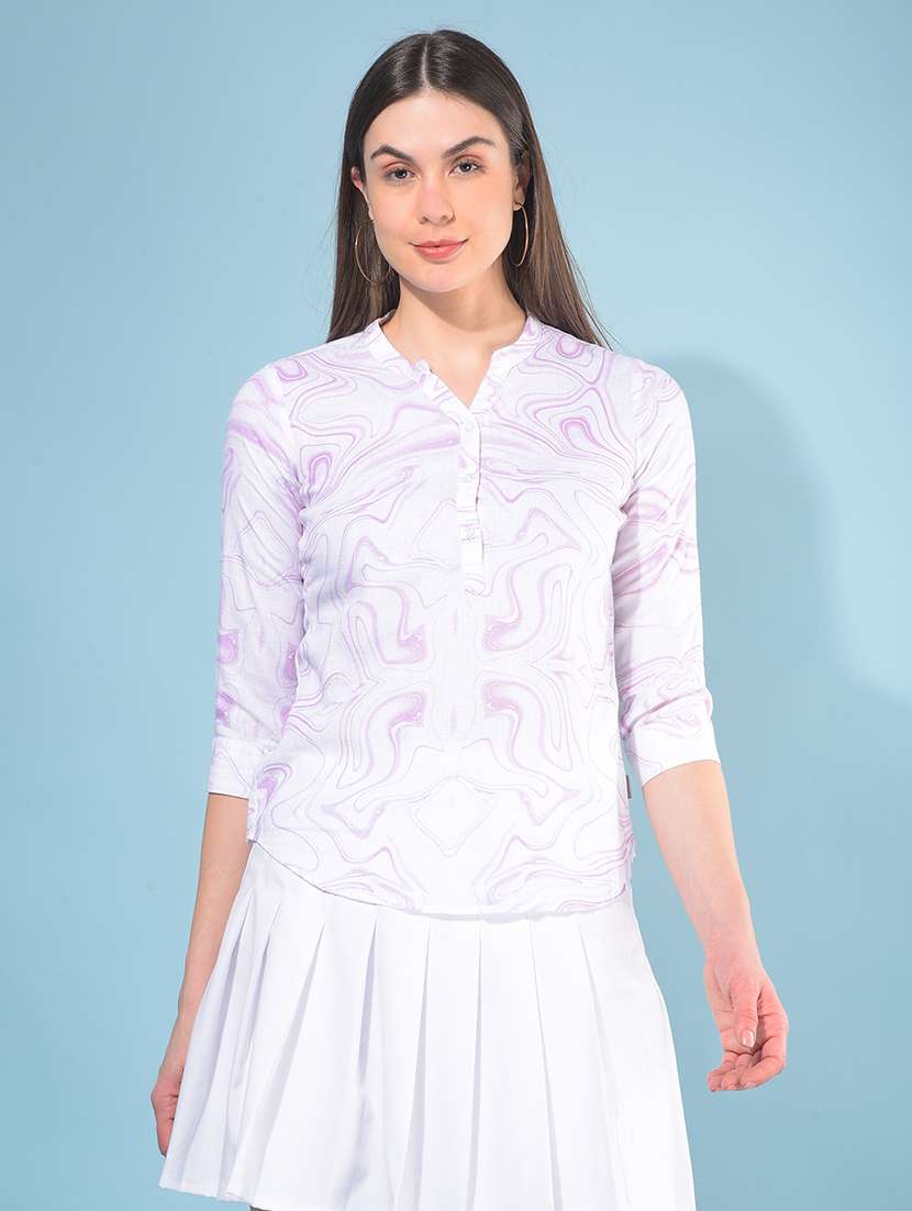women printed high low top - 21248189 - Zoom Image - 0