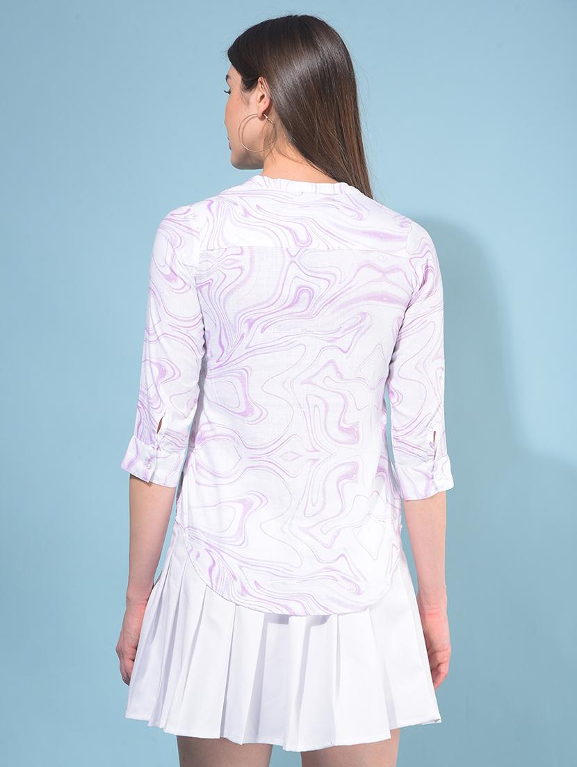 women printed high low top - 21248189 - Standard Image - 2