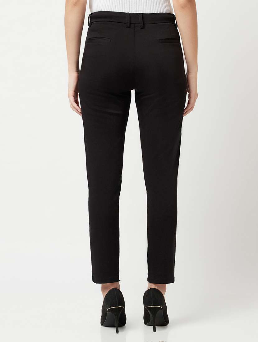 black cotton chinos trouser - 21248251 -  Standard Image - 2