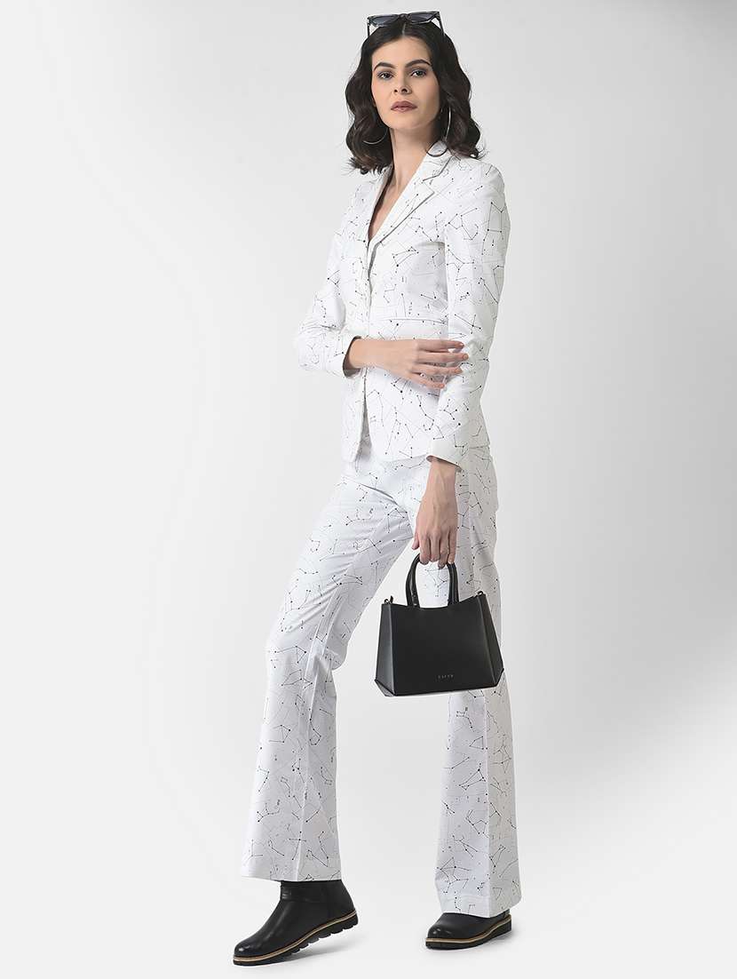 White Cotton Bootcut Trouser - 21248253 -  Standard Image - 2