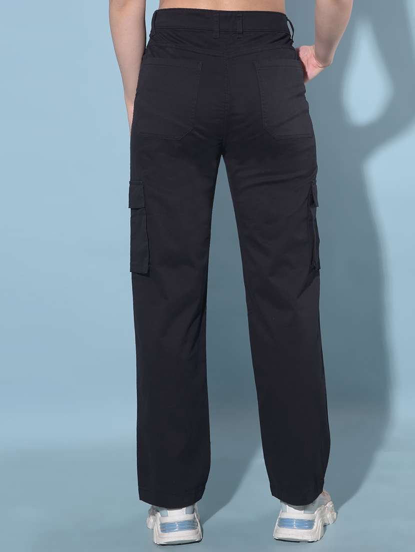 black cotton cargos trouser - 21248260 -  Standard Image - 2