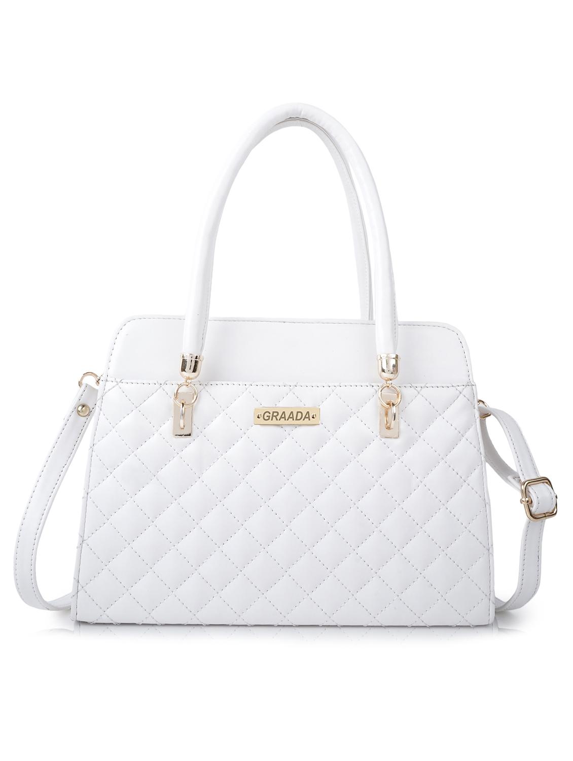 white leatherette (pu) handbag - 21248605 -  Zoom Image - 0