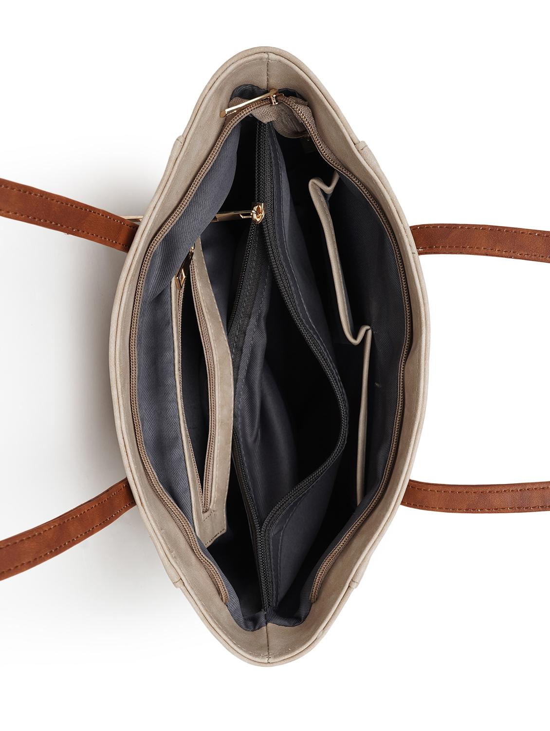 cream leatherette (pu) handbag - 21248624 - Standard Image - 2