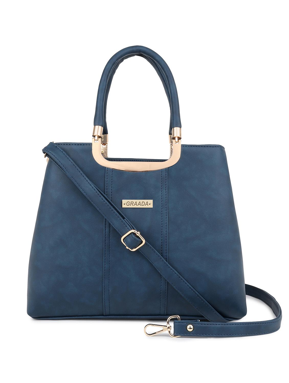 blue leatherette (pu) handbag - 21248638 - Zoom Image - 0