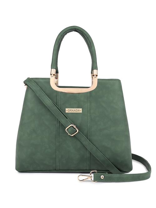 green leatherette (pu) handbag - 21248639 - Standard Image - 0