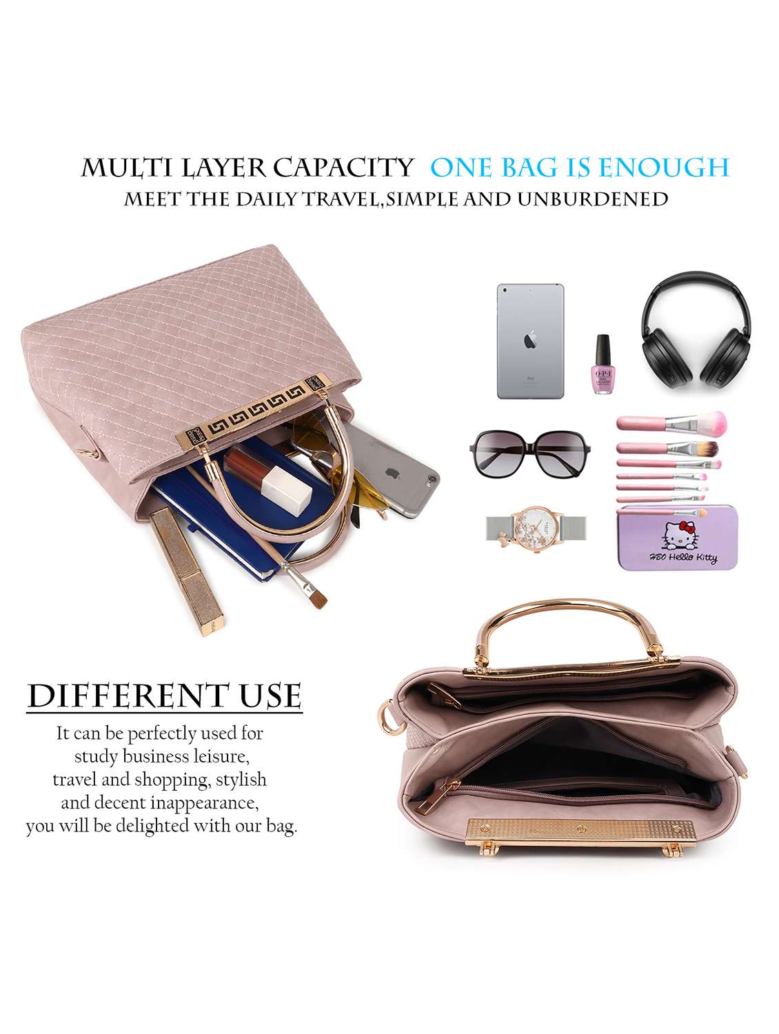 peach leatherette (pu) handbag - 21248645 -  Standard Image - 2