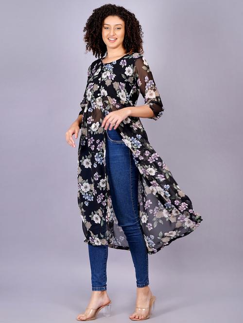 women floral print fit & flare tunic - 21248843 -  Standard Image - 0