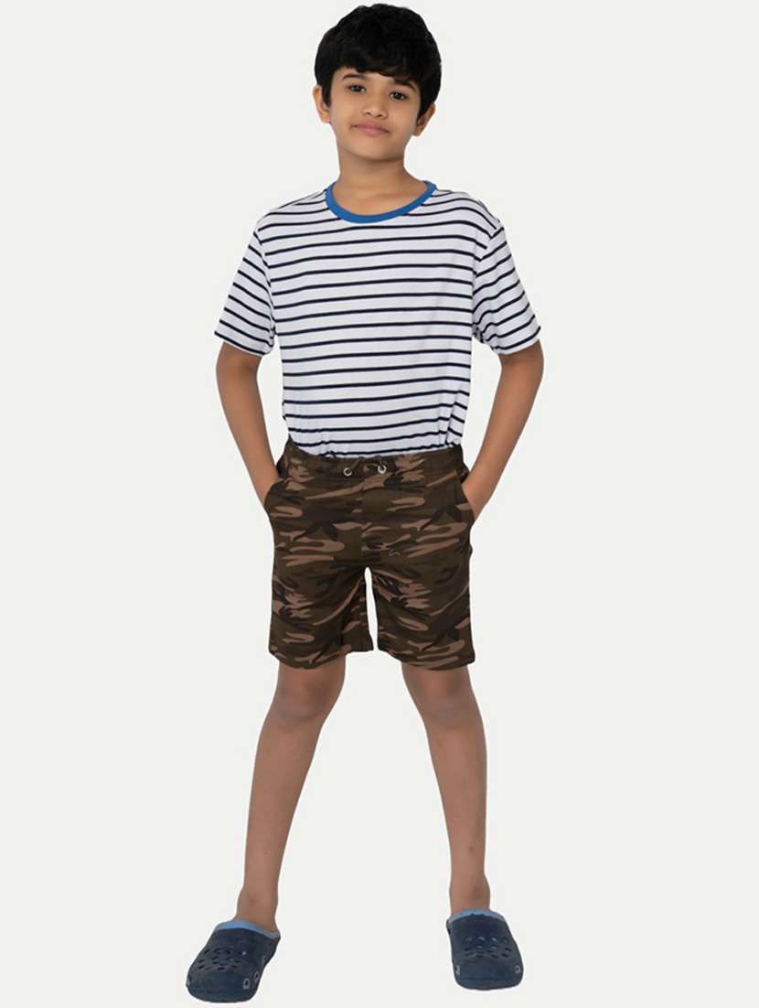 boys striped print cotton shorts - 21248976 -  Standard Image - 2