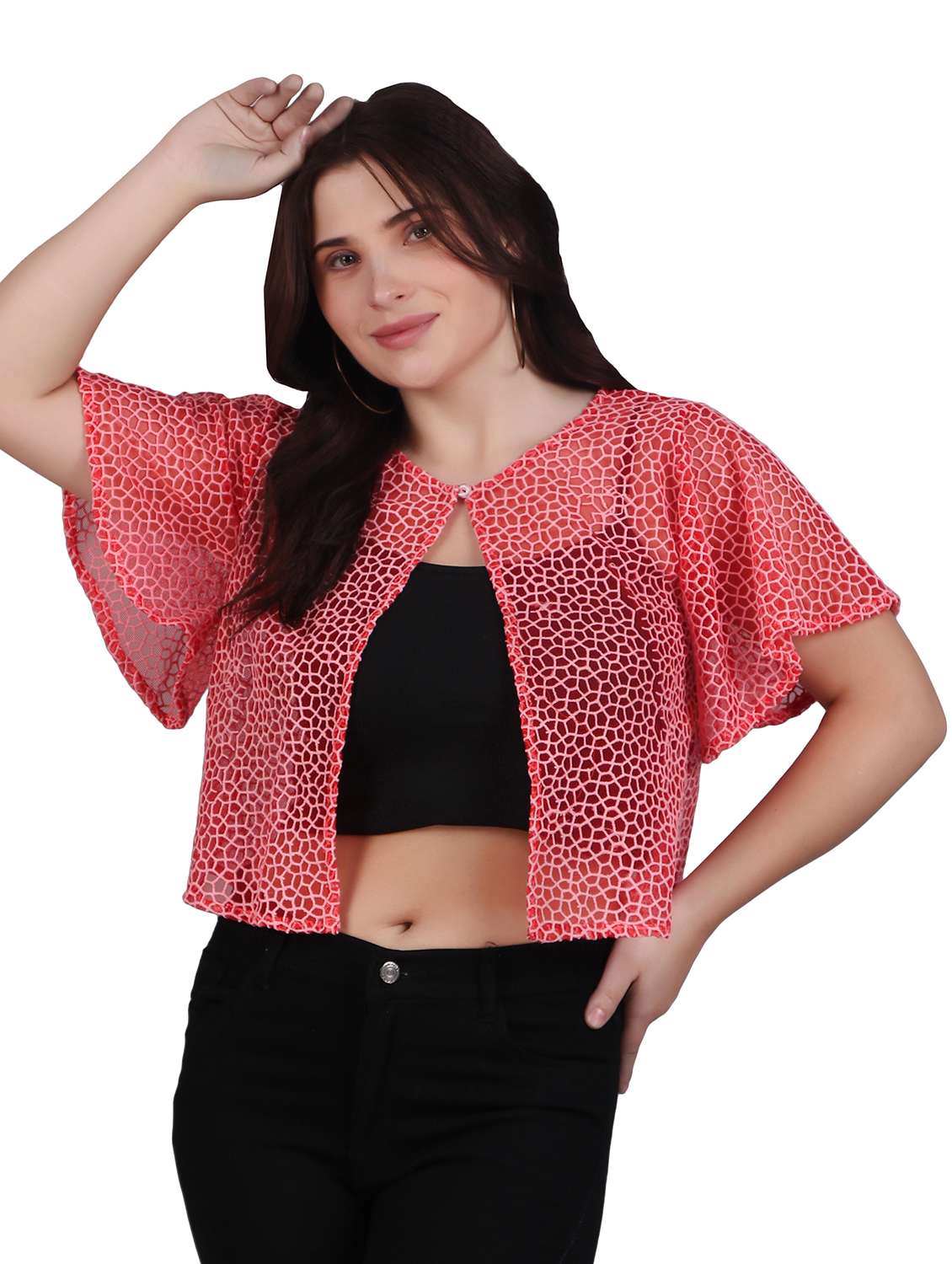 red lace regular shrug