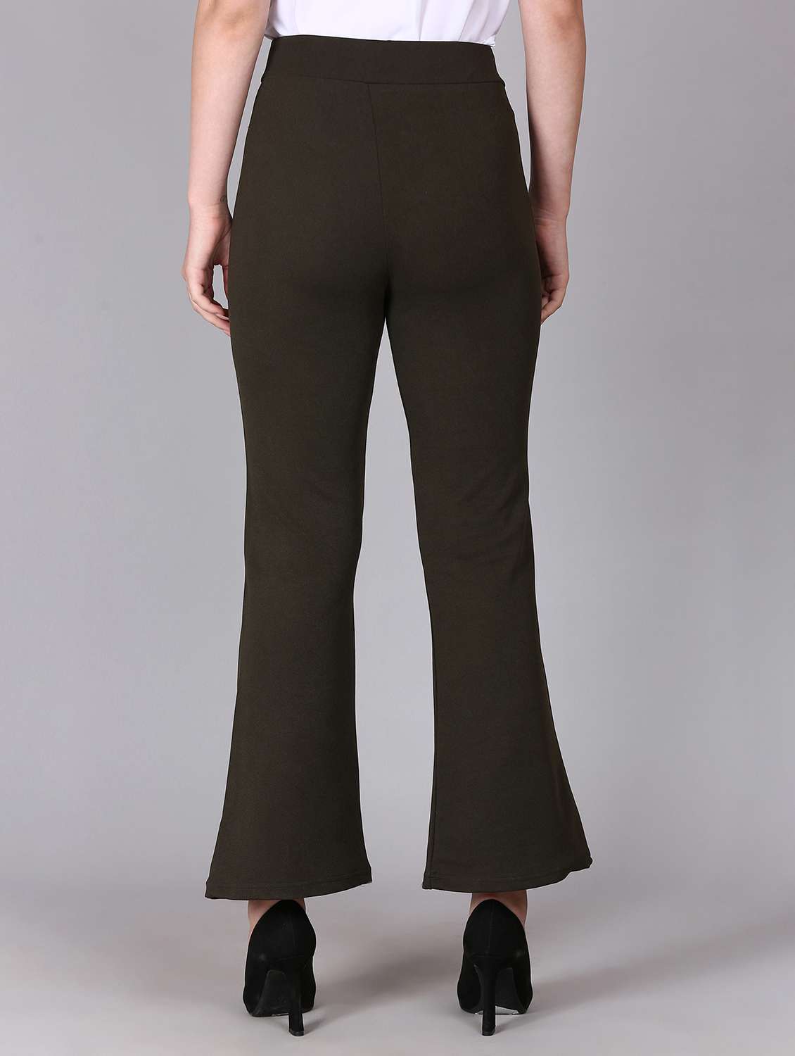 women high rise solid bootcut trouser - 21249282 -  Standard Image - 2