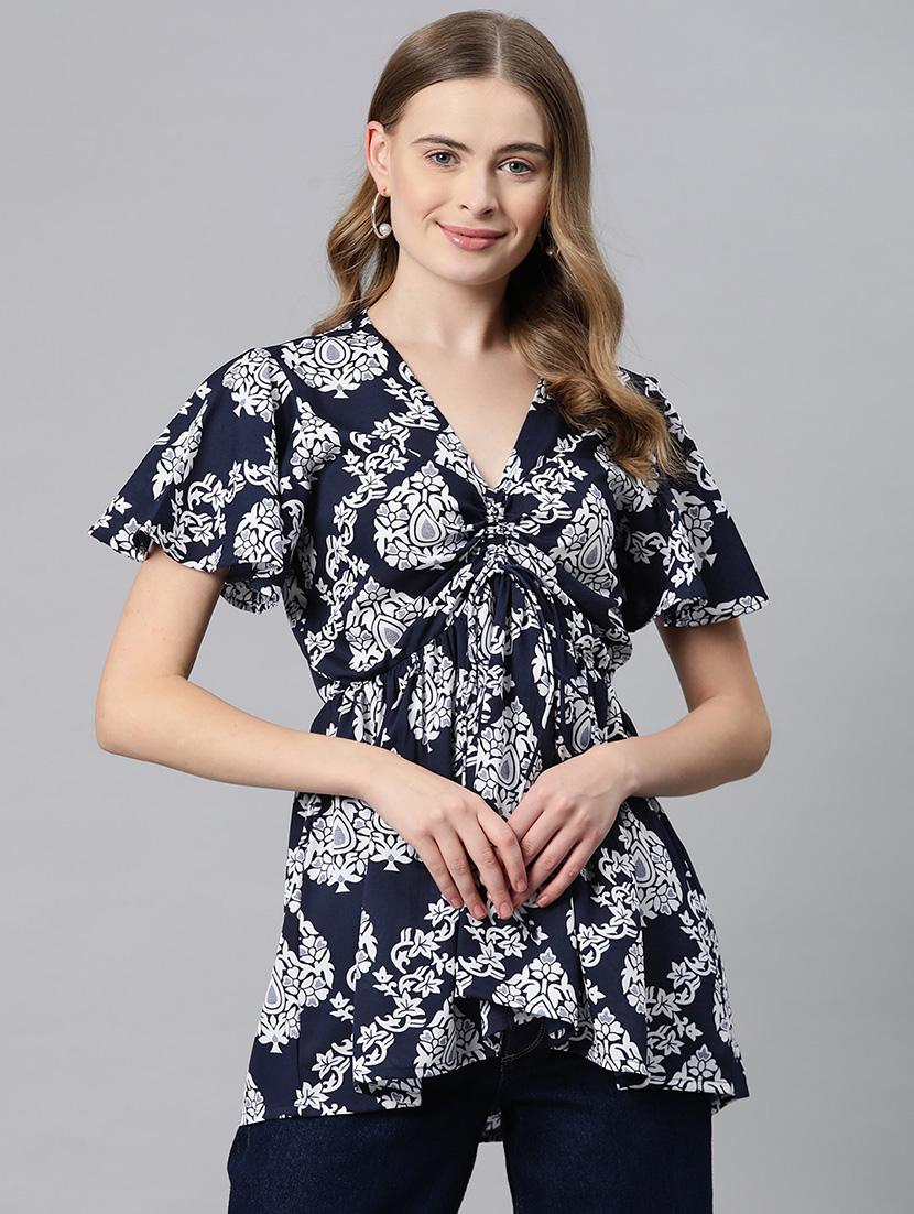 women printed flared sleeves long top - 21249303 -  Zoom Image - 0