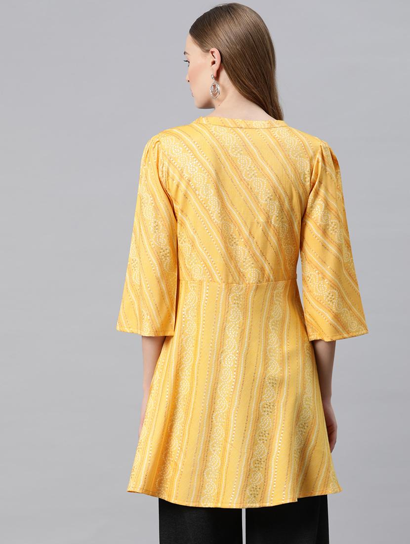 yellow viscose a-line tunic - 21249319 - Standard Image - 2