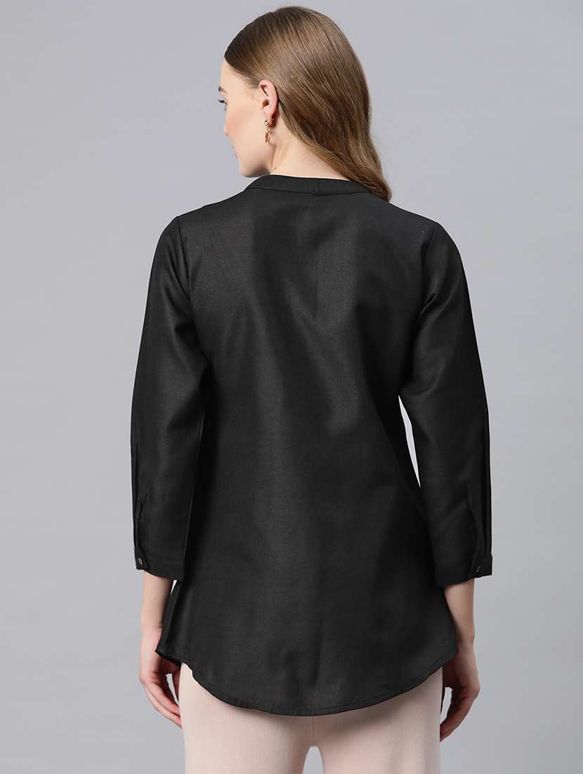 women black lace detailed tunic - 21249339 -  Standard Image - 2