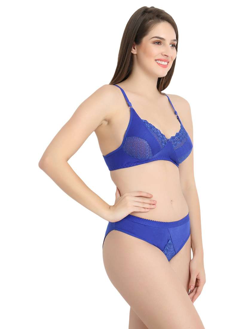 women solid bras and panty set - 21251678 - Standard Image - 2