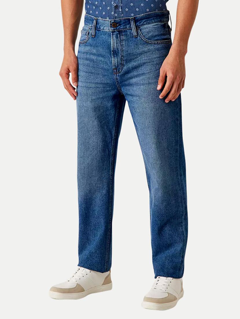 men mid rise plain denim jeans - 21252051 -  Zoom Image - 0