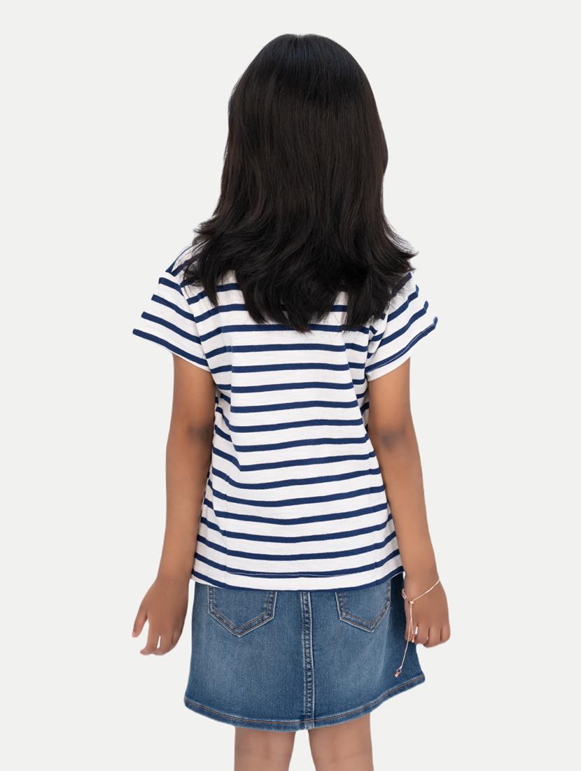 girl striped short sleeves regular tee - 21252361 - Standard Image - 2