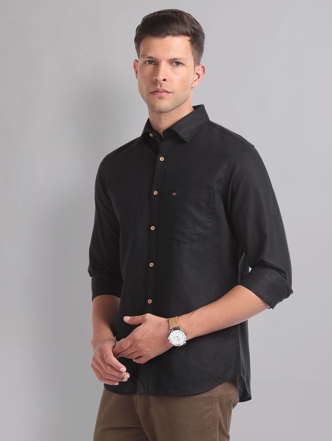 men long sleeved casual shirt - 21252747 -  Zoom Image - 0