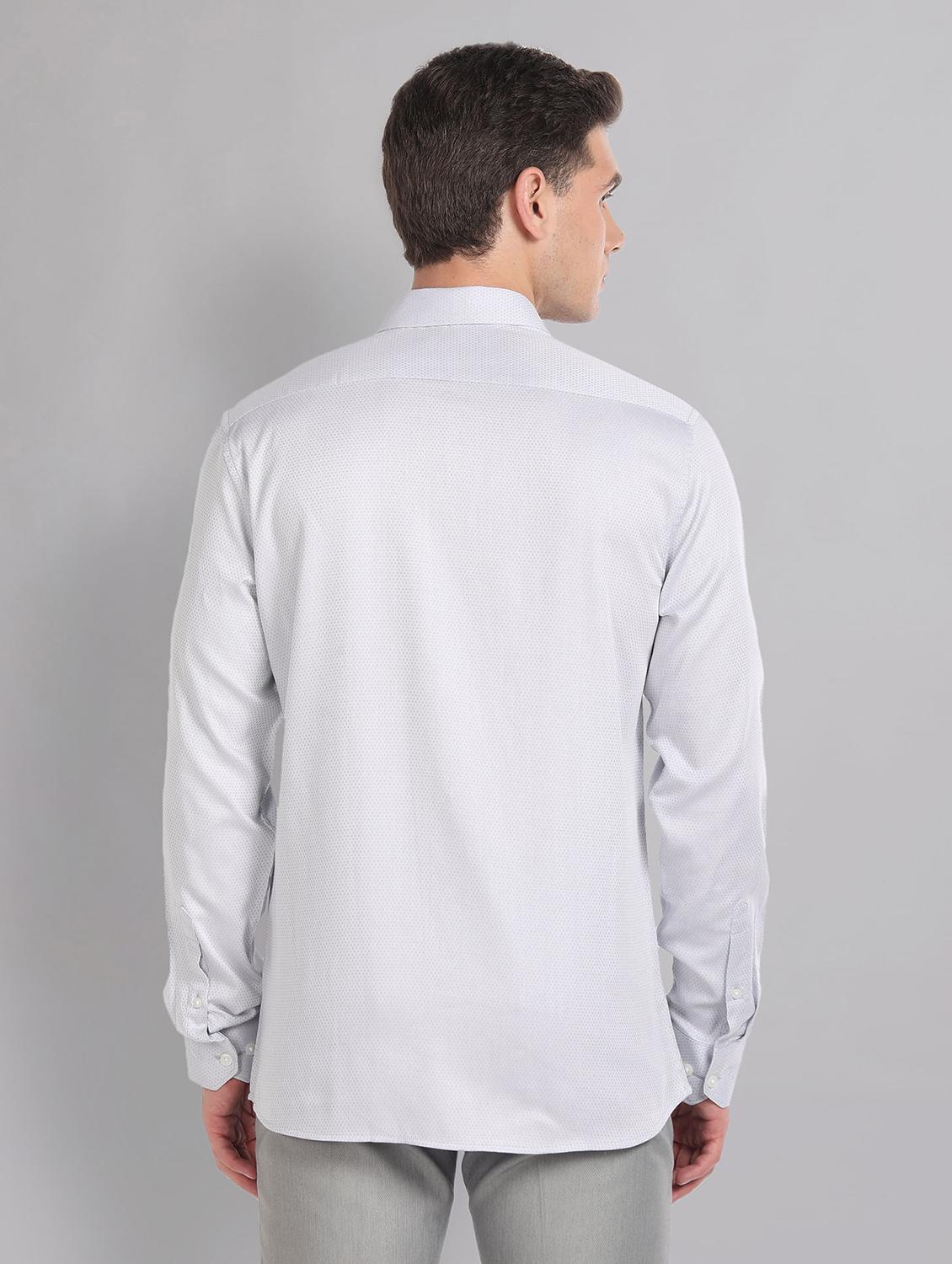 grey cotton formal shirt - 21252766 - Standard Image - 2