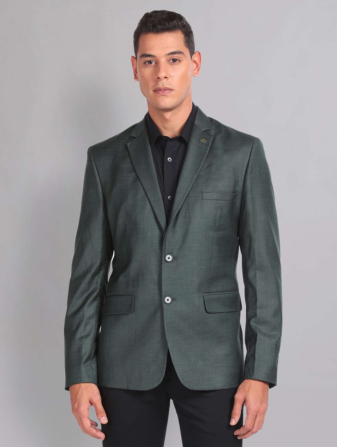 men solid single breasted formal blazer - 21252803 - Zoom Image - 0
