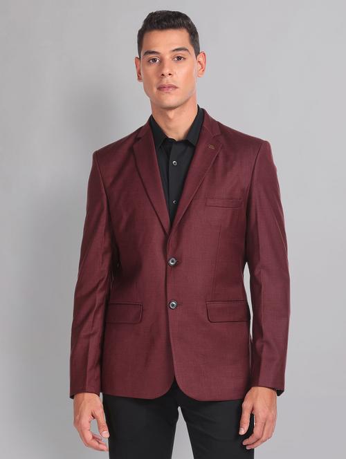 red polyester single breasted formal blazer - 21252805 - Standard Image - 0