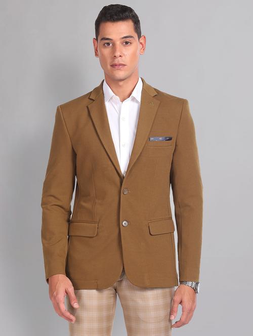 men solid single breasted formal blazer - 21252811 - Standard Image - 0