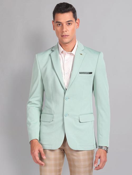 men solid single breasted formal blazer - 21252812 - Standard Image - 0