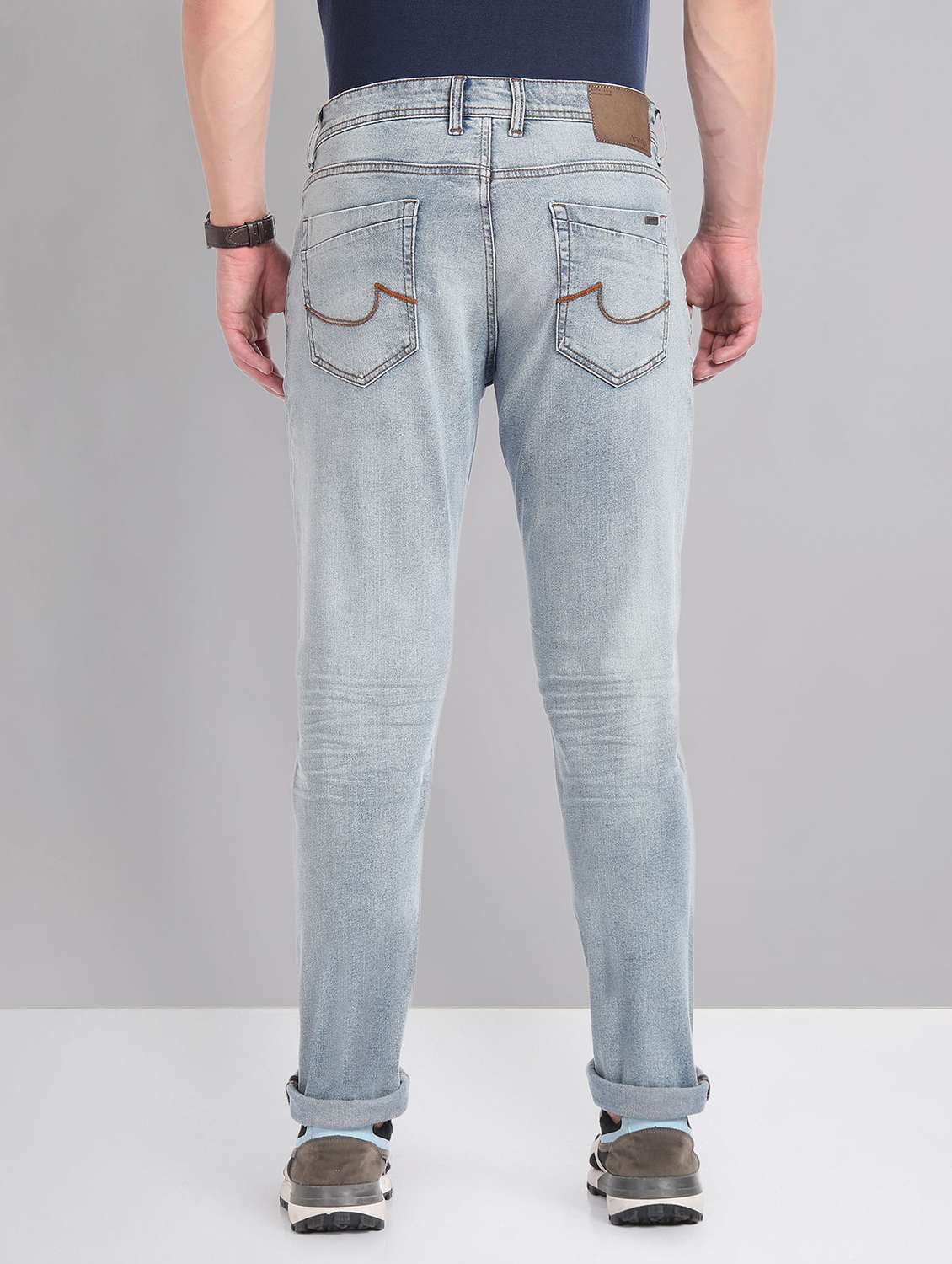 men mid-rise solid jean - 21252834 -  Standard Image - 2