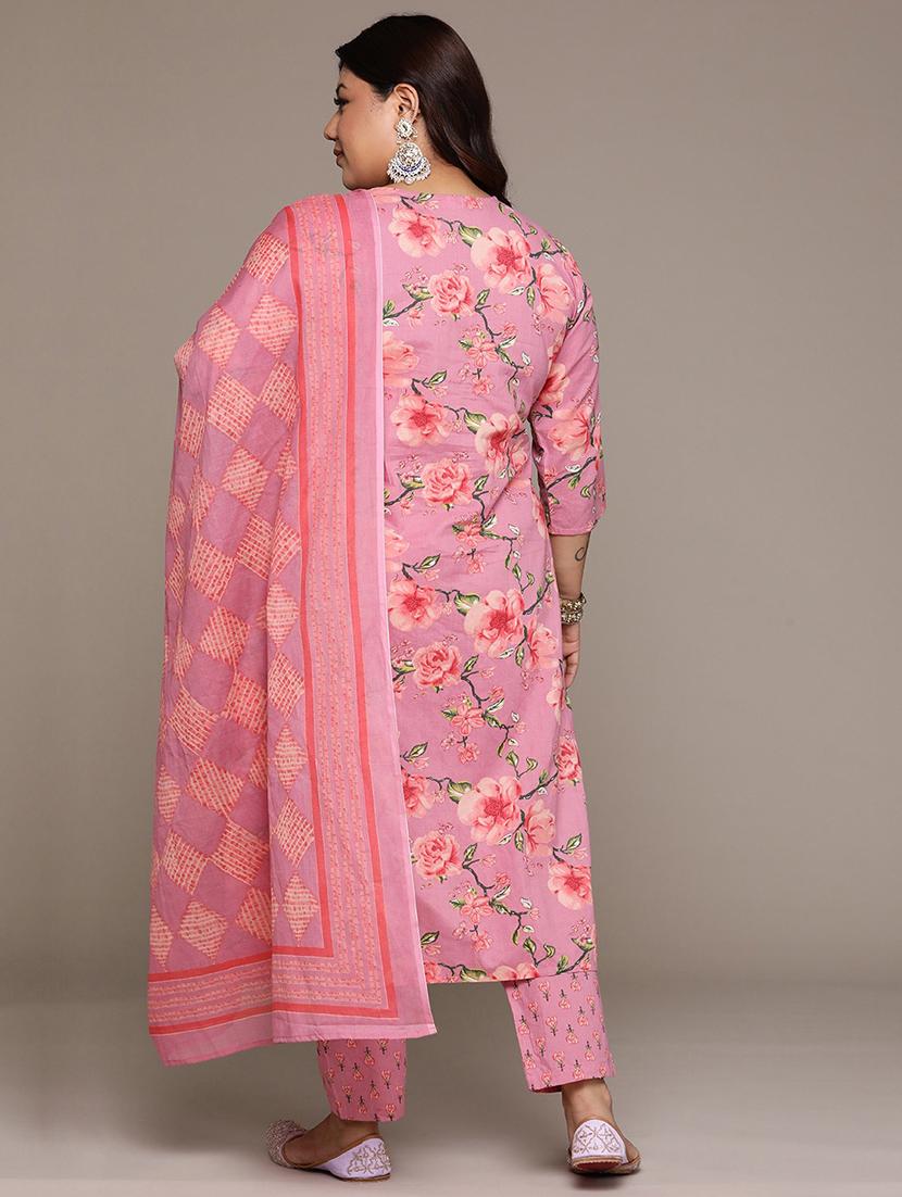 women floral kurta pant set with dupatta - 21252904 - Standard Image - 2