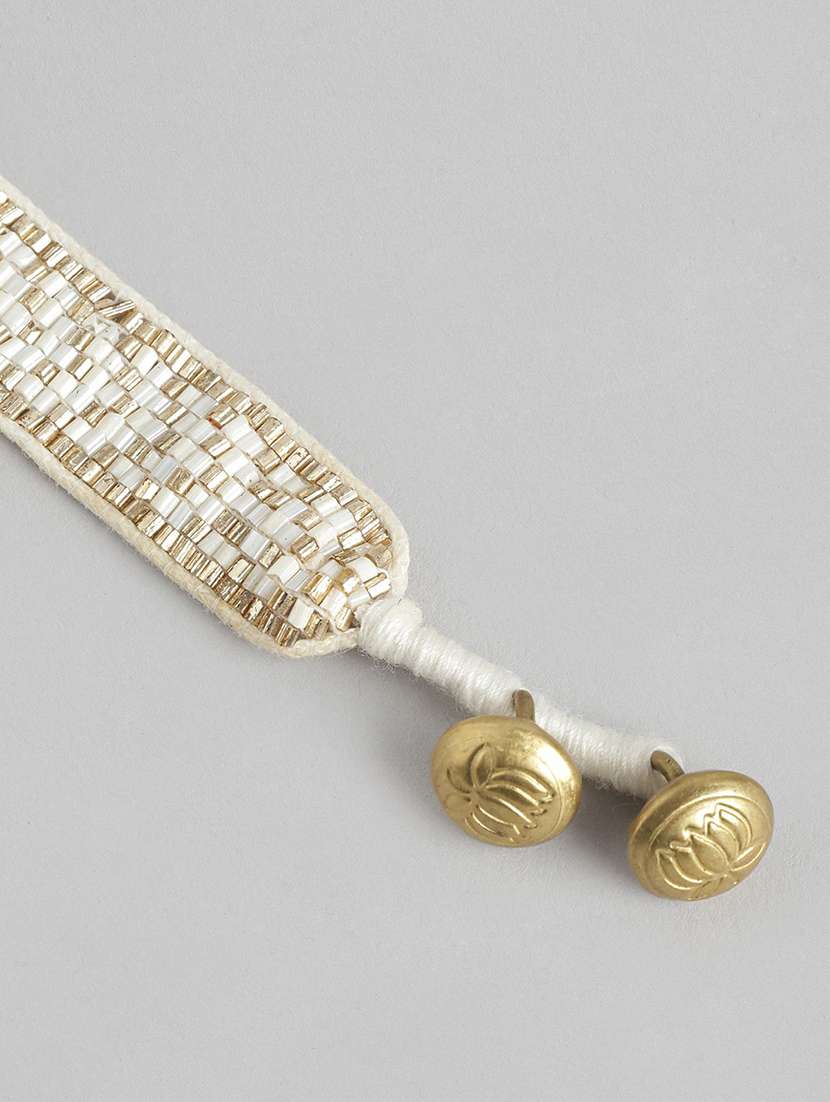 white beaded bracelet - 21252975 - Standard Image - 2