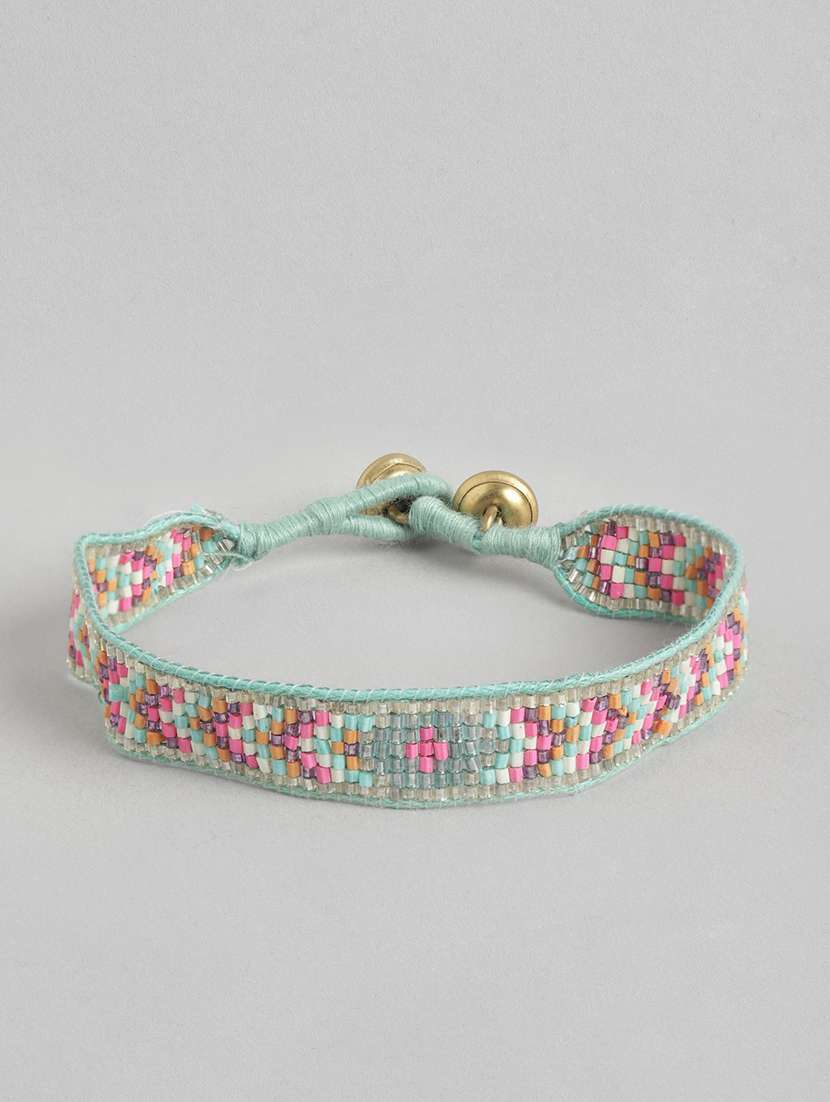 multi colored beaded bracelet