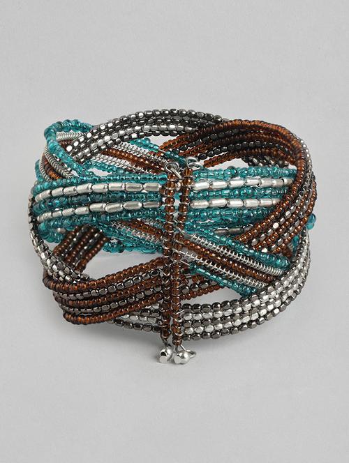 multi colored metal bangle bracelet - 21252979 - Standard Image - 0