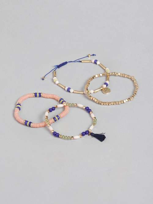 set of 4 multi colored beaded bracelet - 21252999 -  Standard Image - 0