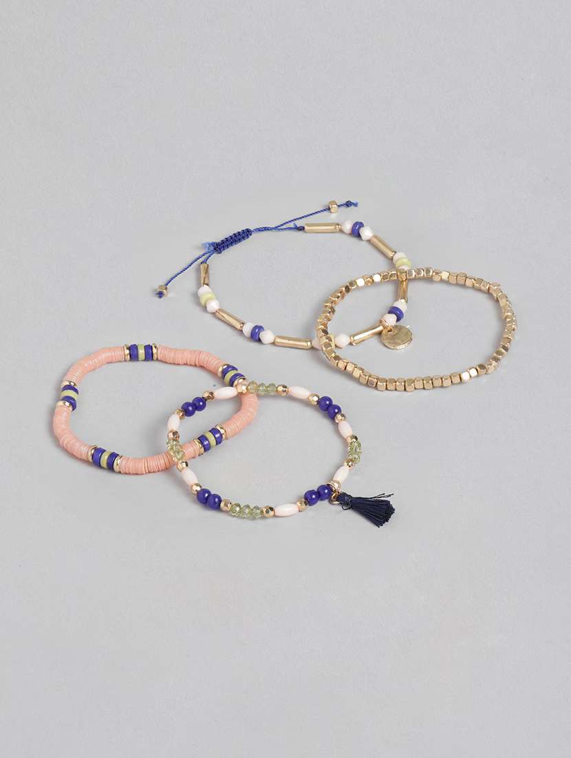set of 4 multi colored beaded bracelet - 21252999 -  Zoom Image - 0