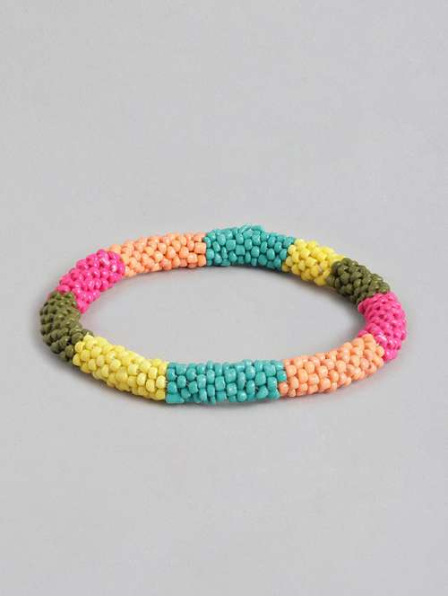 multi colored metal bangle bracelet - 21253001 -  Standard Image - 0