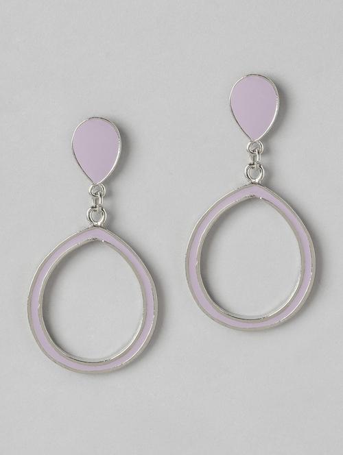 silver-plated teardrop shaped drop earrings - 21253014 -  Standard Image - 0