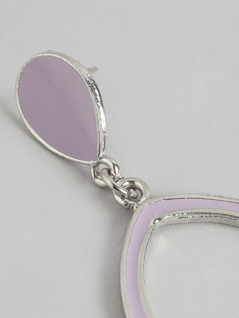 silver-plated teardrop shaped drop earrings - 21253014 - Standard Image - 2