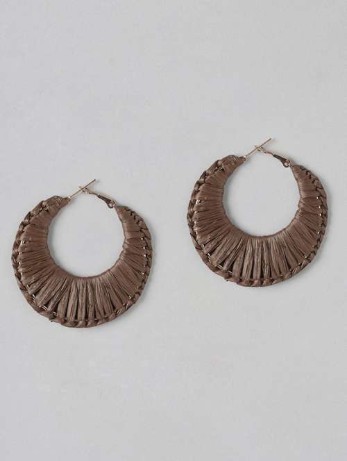 brown metal hoop earring - 21253033 -  Standard Image - 0