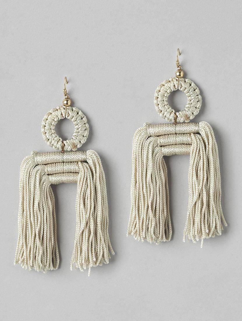 grey metal drop earring - 21253039 - Zoom Image - 0