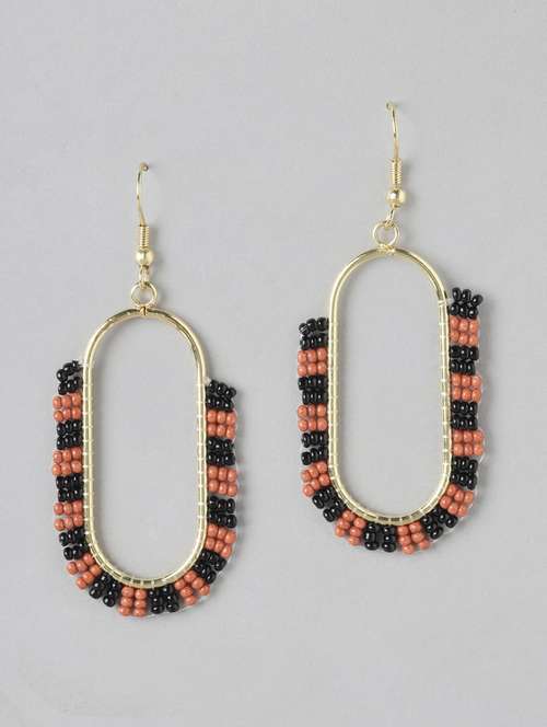 multi colored metal drop earring - 21253041 -  Standard Image - 0