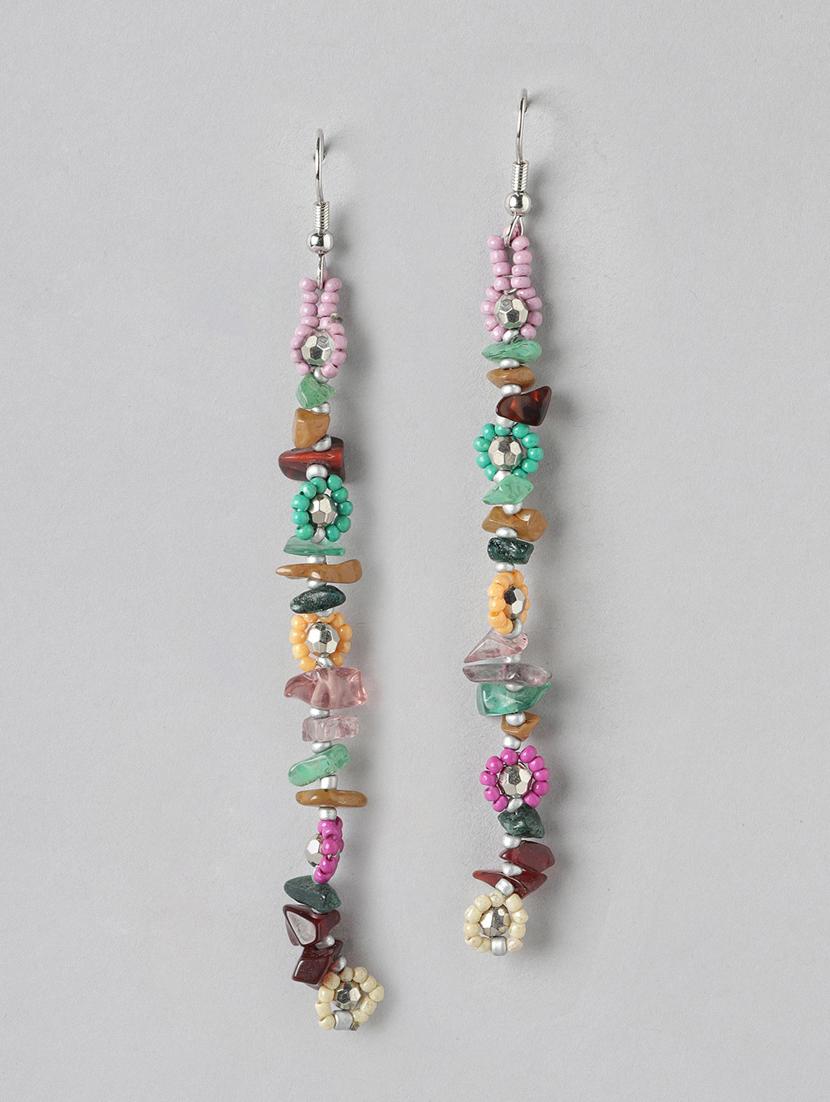 multi colored metal drop earring - 21253042 -  Zoom Image - 0