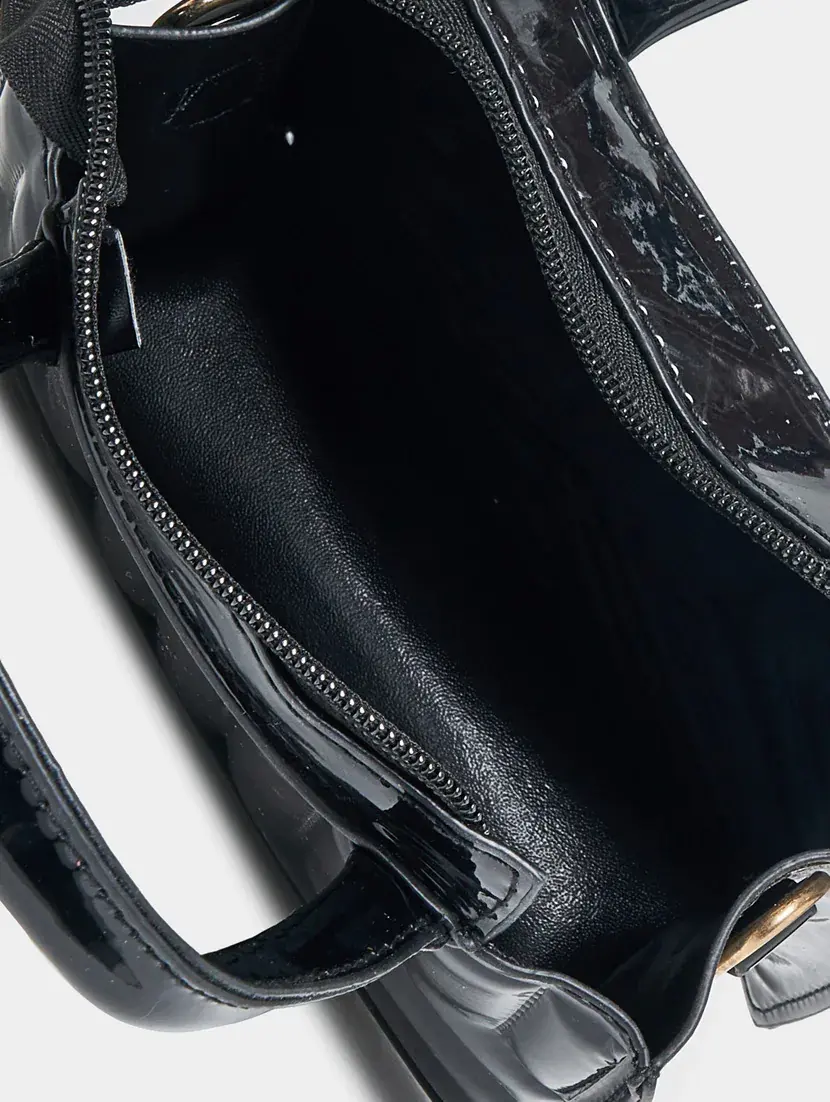 black leatherette (pu) handbag - 21253387 - Standard Image - 2