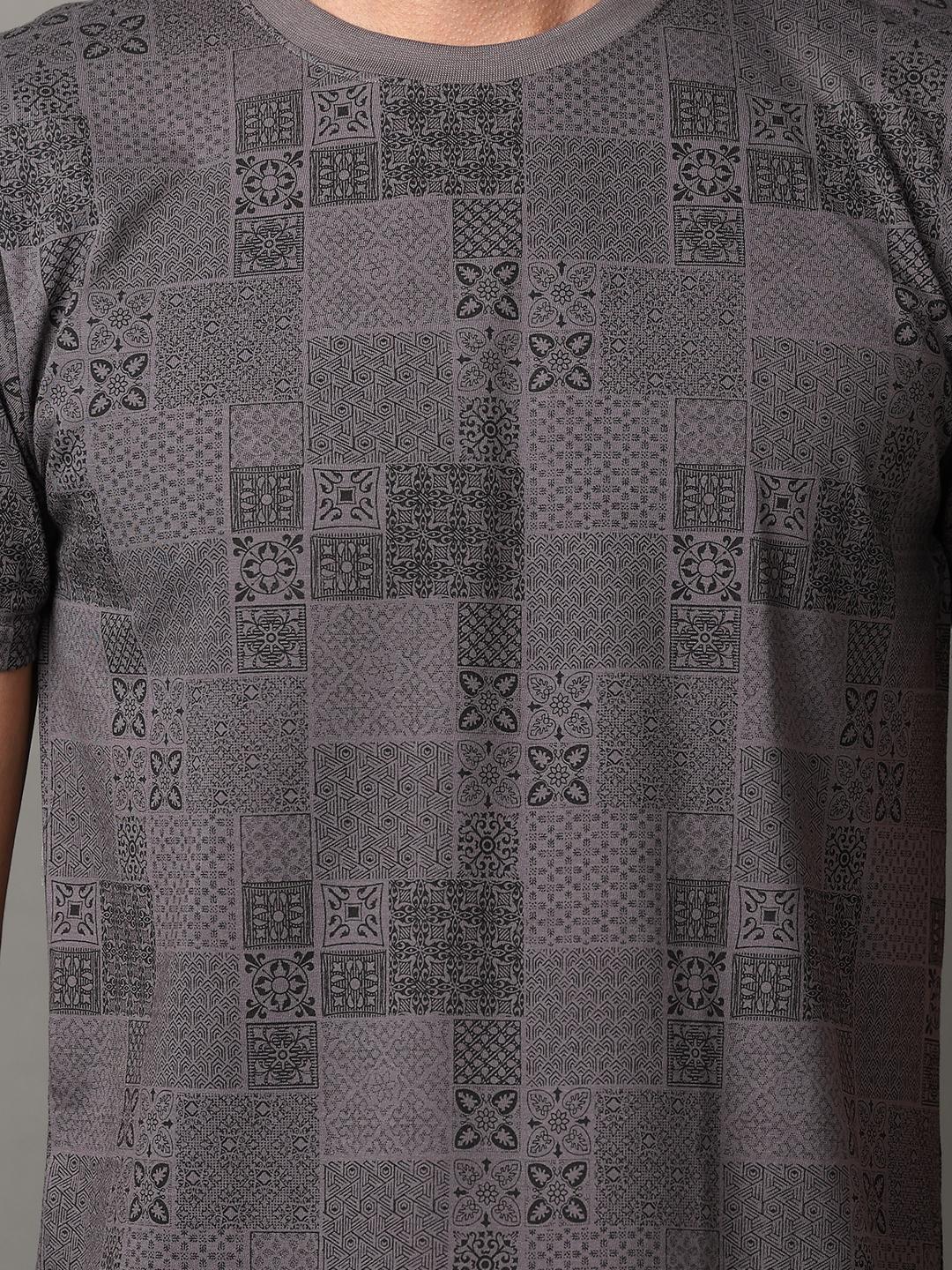 grey cotton front print tshirt - 21255342 - Standard Image - 2