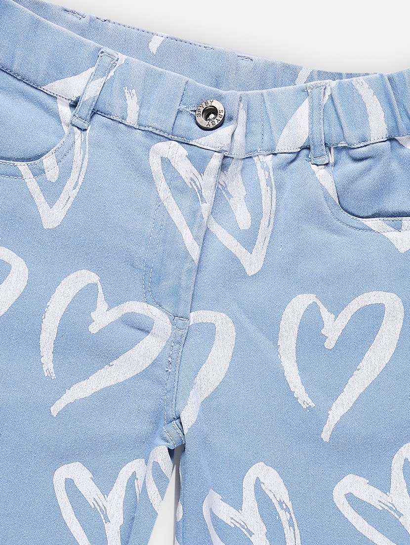 girl blue printed mid rise jean - 21255755 -  Standard Image - 2