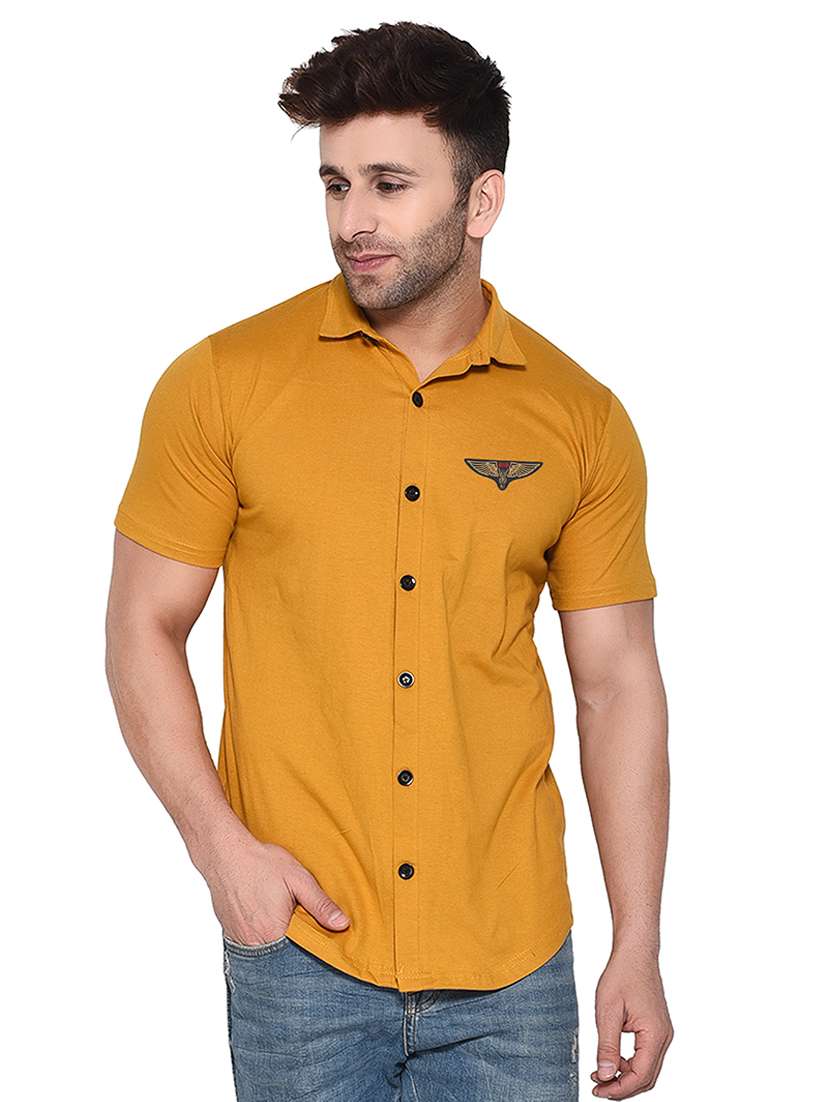 men solid casual shirt